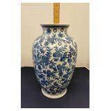 White & blue chinoiserie vase