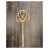 Rattan Celtic knot design rug beater
