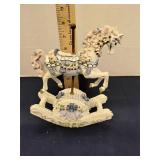Musical carousel horse music box