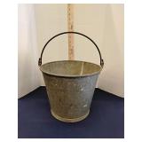 Galvanized metal bucket