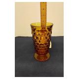Whitehall cubist amber glass tumbler