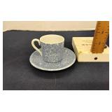 Blue & white cup & saucer