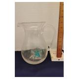 Bubble glass starfish pitcher
