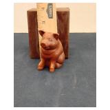 Red mill resin pig figurine