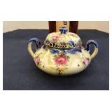 Hand painted floral sugar bowl