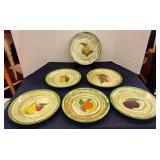 Blue ridge pottery plates (6)