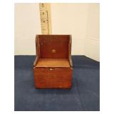 Vintage wooden wall hanging salt box