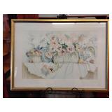 Watercolor print signed & numbered framed