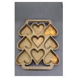 Cast Iron 9 hearts mold