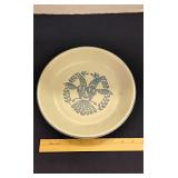 Penn. Dutch design pottery pie plate
