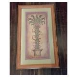 Deco palm framed print