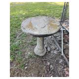 Concrete bird bath