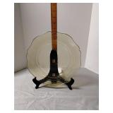 Amber glass serving plate