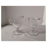 Candlewick cream & sugar glassware