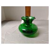 Anchor Hocking ruffled top bud vases
