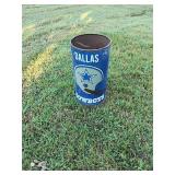 Dallas Cowboys vintage metal trashcan