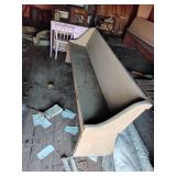 Heavy solid wood church pew, 7'