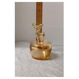 Jeanette glass fawn marigold powder jar