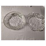 Heavy glass fruit trays