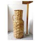 Tall wicker/rattan vase basket
