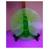 Uranium glass serving plate