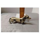 Metal dachshund figurine