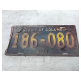 District of Columbia plates 1937