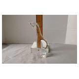 Glass giraffe sculpture
