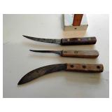 Wooden handle knives