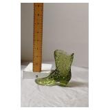 Fenton glass colonial green boot