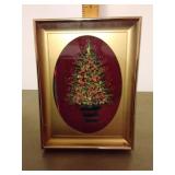 Dried Flowers framed Christmas tree