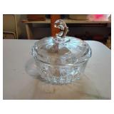 Glass candy dish