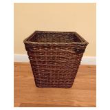Wicker waste basket