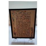 Cross stitched framed prayer