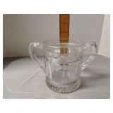 Pressed glass sugar bowl