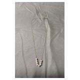 14k gold chain & pearl necklace
