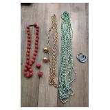 Necklace & clip on earrings lot