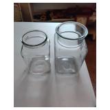 Glass cannisters, no lids