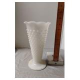 Anchor Hocking hobnail milk glass vase