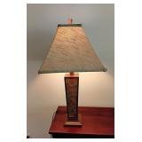 Table lamp w/ leaf design, works