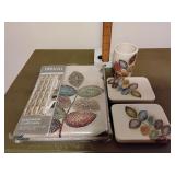 Matching shower curtain soap dish & holder