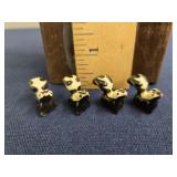 Hagen-Renaker miniature skunk figurines (4)