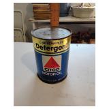 Unopened cardboard & metal oil can