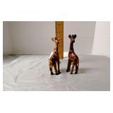 Wooden giraffes