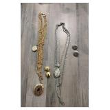 Necklace & clip on earrings lot