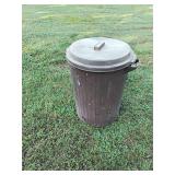 Large plastic trash can