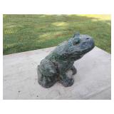 Concrete frog garden statue
