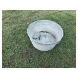 Large galvanized washtub