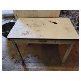 Wooden enamel top table