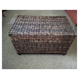 Wicker style storage trunk